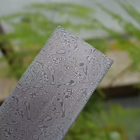 2-2.7mm Damascus Knife Blade Steel Plate Bar Knife Making Steel Billet Blanks HRC59 no core, 13C26 V