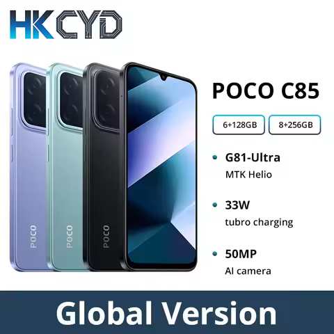 POCO C85 Global Version Smartphone 128/256GB Helio G81-Ultra 6000mAh battery 6.9" display 50MP Camer