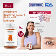 【Official】Unichi Eye Defence Teddi Lab Bear Gummy，Protect Vision，Support Eye Macular，Retina Health，A