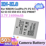 EN-EL8 EN EL8 ENEL8 3.7V 1400mAh Camera Battery for NIKON CoolPix P1 P2 S1 S2 S3 S5 S50 S51 S52 PM08