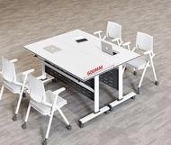 折疊會議桌folding conference table  可移動  長條  帶輪  多功能  培訓桌  桌椅  拼接#會議桌#折疊