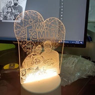 Lampu meja Ukiran bergambar boleh tambah nama Dan ucapan