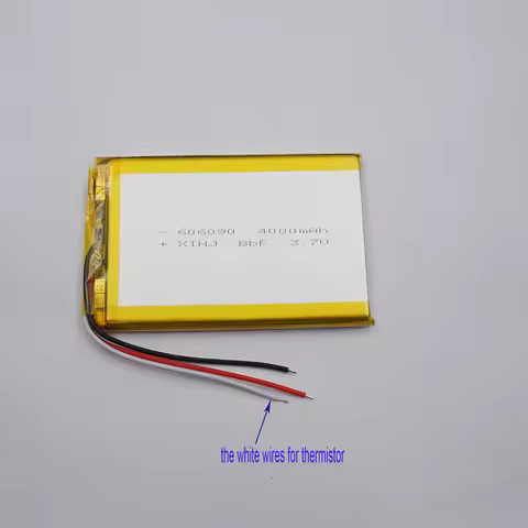 3.7V 4000mAh 14.8Wh Li-Polymer Li Lithium Battery 606090 NTC 3-Wires Thermistor For GPS MID PSP Phon