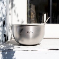 【不燙手】純鈦雙層碗 550ml-隔熱碗(保溫/安全無毒 /輕量)