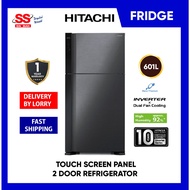 【 DISPLAY SET 】Hitachi 565L R-V660P7M-1 BBK BLACK Inverter X Dual Fan Cooling Touch Screen Panel 2 D