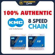 KMC X8 6-8 Speed Bicycle Chain Gold Silver Gray