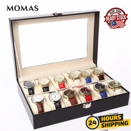 Aluminium / PU Leather Watch Slot Case Storage Box 6 10 12 20 24 slotsWatch box Kotak Jam Tangan Kot