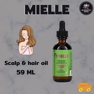 Mielle Organics โรสแมรี่สะระแหน่บำรุงหนังศีรษะและเส้นผม น้ำมันไบโอตินและน้ำมันหอมระเหยสำหรับผมหยิกแล