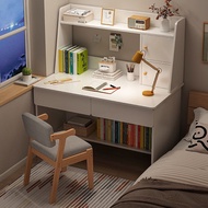 Ready Stock Study Table With Bookshelf Combined 80/100/120CM Computer Table Desk Office Table Computer Desk With Drawer