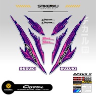 SUZUKI STRIPING CRYSTAL TUNE MOTIF X40 STICKER CRYSTAL TUNE CUSTOM STICKER ORIGINAL CRYSTAL MOTORCYC