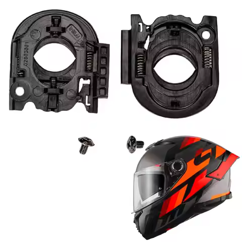 2Pcs Helmet Visor Shield Base Professional Easy to Install Replacement with Screws for MT Thunder 4