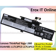 Lenovo S2 ThinkPad Yoga L380 041AV483 SB10K97627 L17L3P53 L17C3P53 Laptop Battery