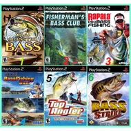 เกมส์ตกปลา PS2 Cabela- Fisherman's-Rapala-Sega b-Top angler Pro-B strike ของ Playstation 2