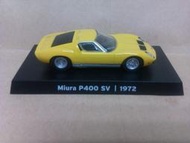 九成新7-ELEVEN11統一超商義大利Lamborghini藍寶堅尼經典模型車1號MiuraP400SV迴力車1972