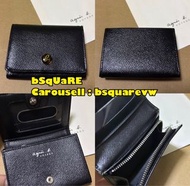 (最後1) 清貨價 全新 Agnes b VOYAGE Coin Bag 黑色 圓珠 b Logo 卡包 散子包 零錢包 (保証專櫃正貨) 有散紙包位 **不帶原裝盒***