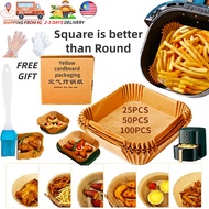 HiMY🏠方形空气炸锅纸 Air Fryer Paper Square Japanese Patent/Baking Paper Air Fryer/Kertas Air Fryer/Square A