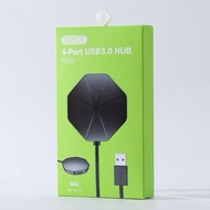 Black Robot H150 4-Port USB3.0 High Speed HUB Splitter Black