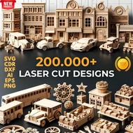 Laser cut files mega Bundle, 200K files 3D 2D, Laser cut designs, CNC files laser cutting files SVG 