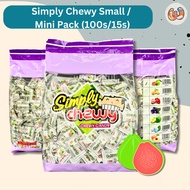 WF Simply Chewy Guava Flavour Chewy Candy Small / Mini Pack (100pcs / 15pcs) Halal
