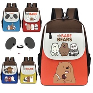 We Bare Bears Backpack KIDS School Bag Women Men Backpack Laptop Bag Travel Backpack Student Stationery