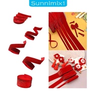 [Sunnimix1] Gift Wrapping Ribbons Christmas Ribbons DIY Sewing Flower Bouquet Decorations Velvet Ribbons Wired Ribbons for Holiday Wreath