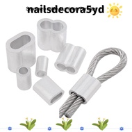 NAILSDECORA5YD 10-50Pcs Crimp Sleeve, Hardware M1 to M12 Cable Clip, 8-Shape Fixing Clip Double Hole