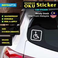 OKU STICKER. OKU LOGO STICKER. STIKER OKU. HANDICAP STICKER. DISABLE STICKER. STICKER KERETA. CAR ST