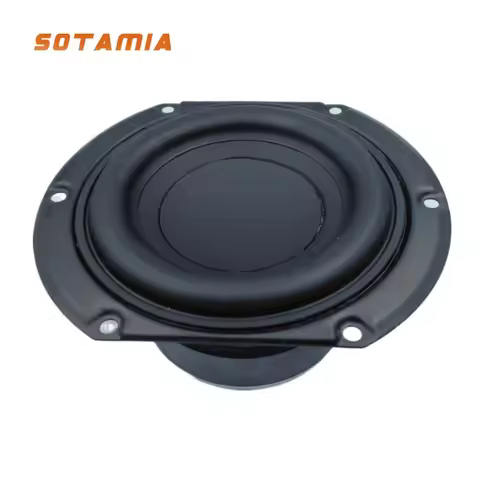 SOTAMIA 1Pcs 4 Inch Bass Midrange Speaker 4 Ohm 20W Bass Speaker Altavoz Long Stroke Rubber Edge HIF