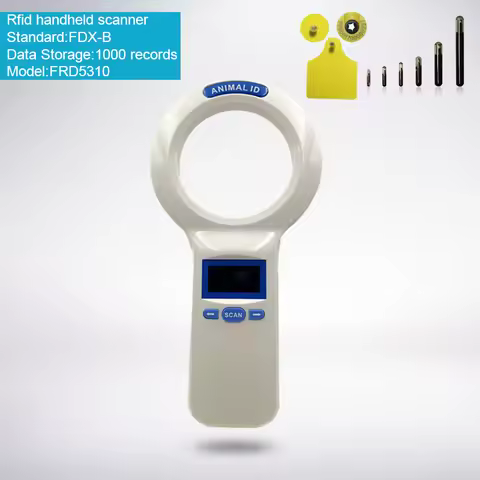 RFID Reader ISO11784/5 FDX-B ID64 handheld dog pet chip scanner 134kHz transponder USB 2.0 microchip
