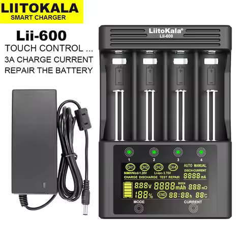 LiitoKala Lii-600 Battery Charger For Li-ion 3.7V and NiMH 1.2V battery Suitable for 18650 26650 217