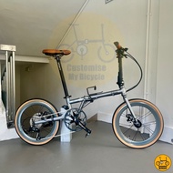 Fnhon Gust 20” • 9 Gears Sensah Loud Hub Foldable Folding Foldie Bike Bicycle 406 Battleship Grey Dahon Tern Bifold