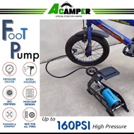 Buster Barometer Multifunctional Portable Foldable Foot Air Pump Tyre Pump Single Cylinder Heavy Duty Air Pump Bike Car