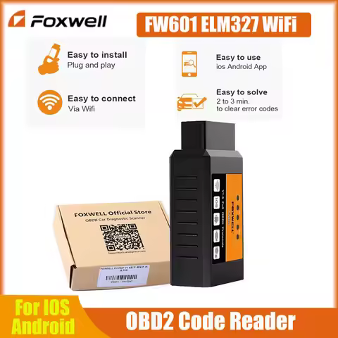 FOXWELL FW601 WIFI ELM327 OBD2 Code Reader V 1.5 PIC18F25K80 Bluetooth OBD2 Scanner for Android/IOS 