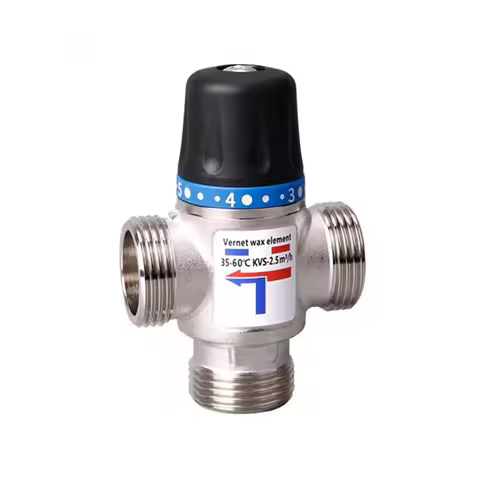 3 Way Constant Temperature Valve for Mixing Hot and Cold Water, Thermostatic Mixing Valves Underfloo