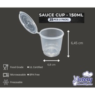 VICTORY Sauce cup 150ml 150 ThinwallML, Plastic Pudding Jelly Sauce Container (25pcs/pack)