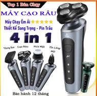 Máy Cạo Râu Đa Năng 9D Shaver 3 Lưỡi Kép Cực Êm Dao Cạo Râu Điện Chống Nước IPX7 Nhỏ Gọn Tặng Kèm 6 