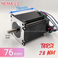 MOTOR STEPPER 57 STEPER NEMA 23 NEMA23 CNC ROUTER 2 SINGLE PHASE -76MM