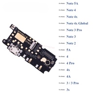 USB Dock Charging Port Charger Plug Connector Microphone MIC Board Parts Flex Cable For Xiaomi Redmi Note 5A Note4 4 Note4x 4X Global 3Pro Note3 2 Note 5A 4 4Pro 4x 4A 3 / 3Pro
