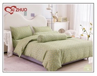 ชุดผ้าปูที่นอน AI ZHUO ผ้านวม ครบชุด6ชิ้น (ผ้าปู+ผ้านวม+ปลอกหมอน) ขนาด -6ฟุต {มีเก็บปลายทาง} ลายสวยน