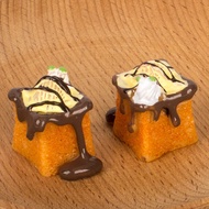 Chocolate Ice Cream Toast Milk Gum Accessories diy Food Toy Phone Case Pendant Keychain Hairpin FL03