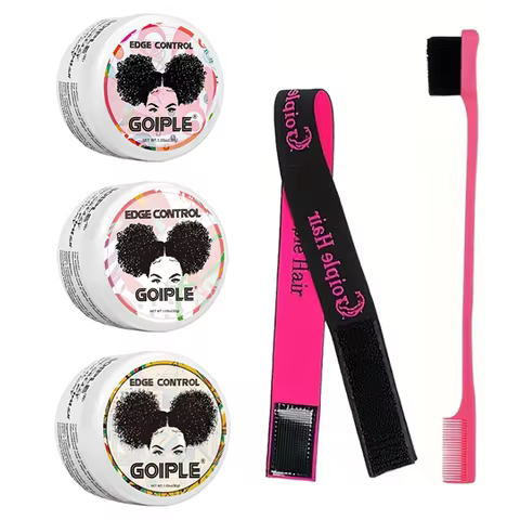 GOIPLE 3 Fruity Flavours 30g Edge Control Gel Set Fixing Broken Hair Smooth Anti-Frizz Strong Hold S
