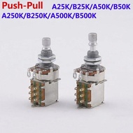 New-1 Piece Alpha  Push Pull  Potentiometer(POT)  For Electric Guitar Bass  25K/B50K/250K/500K