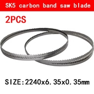 2 Pcs BandSaw Blade 2240x6.35x0.35mm 10TPI 88-1/4" Woodworking Band Saw Blades for Metabo BAS317 Mak