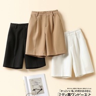 Suit Shorts Women Summer Loose Casual Wide-Leg Pants High Waist Straight 5-Point Pants Large Size Mi