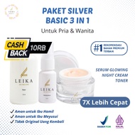 Paket 3 In 1 Leika Skincare - Serum Flek Hitam Krim Penghilang Flek Hitam Di Wajah Sabun Flek Hitam