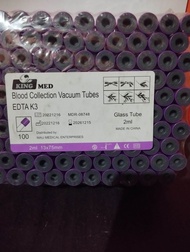 Blood collection tube Edta k3 2ml glass