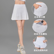 New Sports Tennis Skirts Badminton Golf Skort Skirt for Women Pleated Mini Skirt Quick Dry Running S