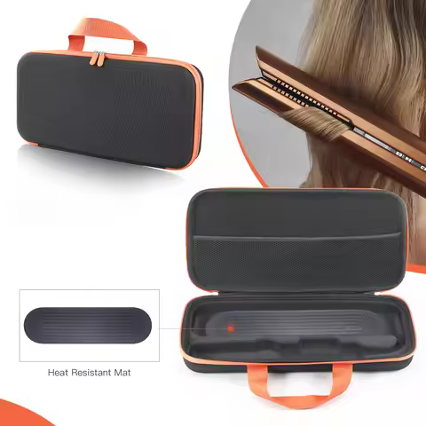 Hard Carrying Case Shockproof Travel Storage Bag for Dyson Airstrait and Corrale Hair Straightener A