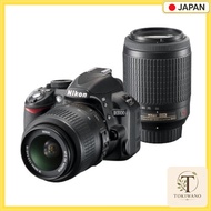【 Used 】 Nikon D3100 Digital SLR Camera 18-55mm & 55-200mm Double Zoom Kit Black