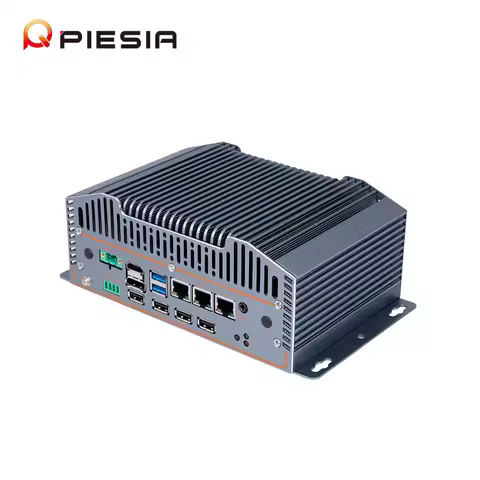 Piesia OEM ODM 12th Gen 3 LAN RJ45 POE 6*Com Industrial Computer N97 N305 2*DDR5 CAN Machine Vision 